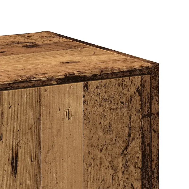 Armoire d'apothicaire ancienne design multifonctionnelle rangement 30 x 41 x 118 cm en bois d'ingénierie vieux bois 02_0050617