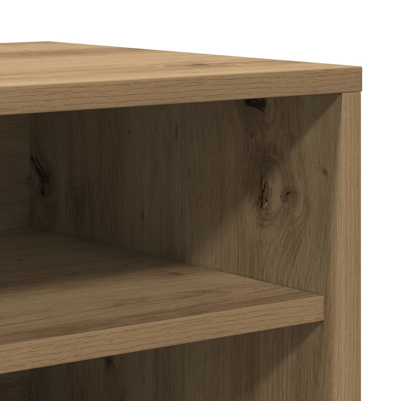 Armoire à chaussures 60 x 35 x 70 cm grand espace de rangement facile à entretenir style chêne artisanal en bois d'ingénierie 02_0050912