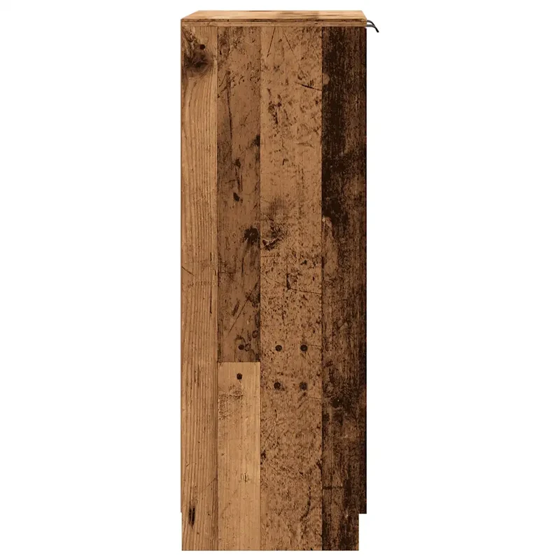 Armoire à chaussures moderne rangement design 59 x 35 x 100 cm en bois d'ingénierie vieux bois 02_0050994