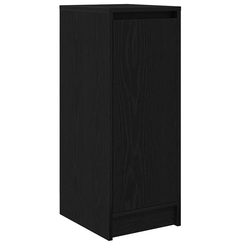 Armoire à chaussures elegante avec 1 porte et 4 étagères 29,5 x 34 x 76 cm en bois d'ingénierie noir 02_0051761