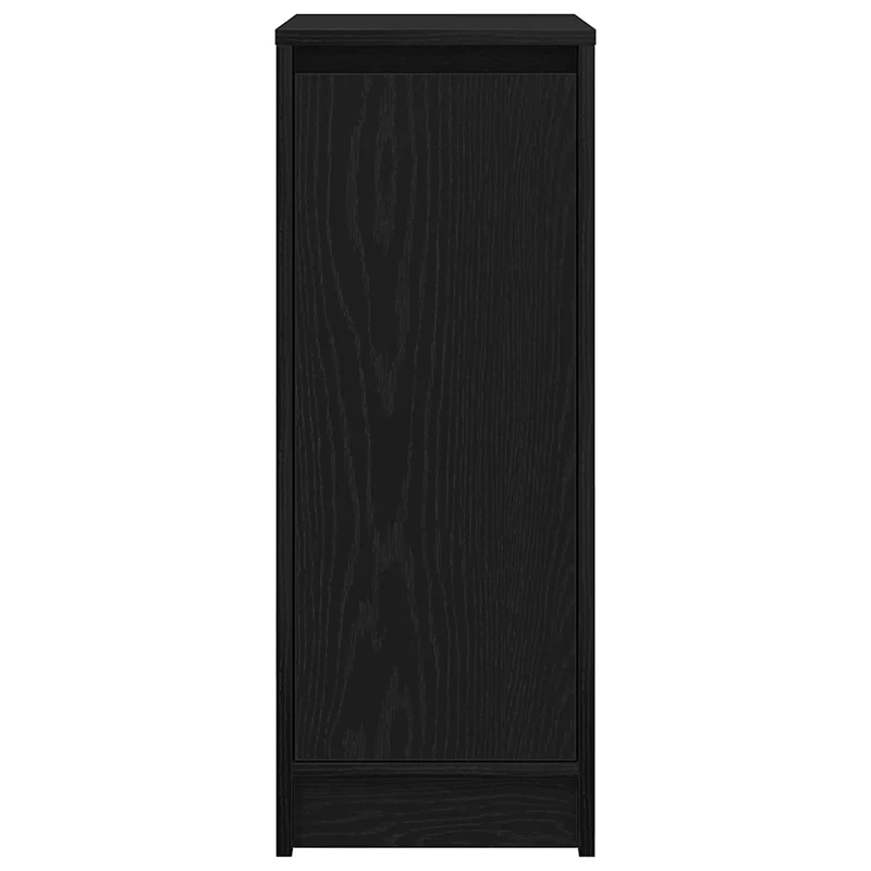 Armoire à chaussures elegante avec 1 porte et 4 étagères 29,5 x 34 x 76 cm en bois d'ingénierie noir 02_0051761