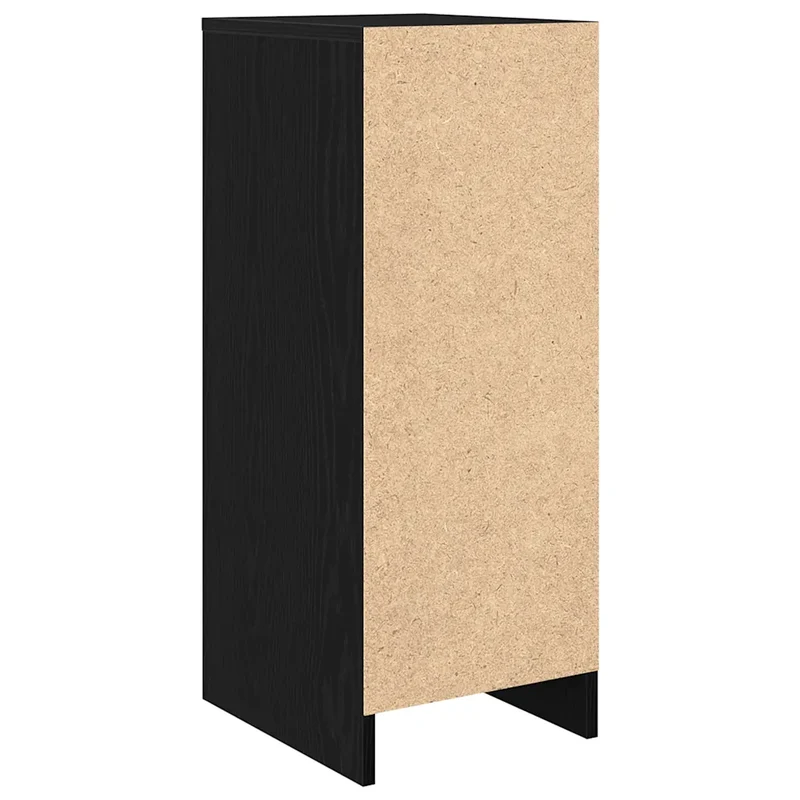 Armoire à chaussures elegante avec 1 porte et 4 étagères 29,5 x 34 x 76 cm en bois d'ingénierie noir 02_0051761