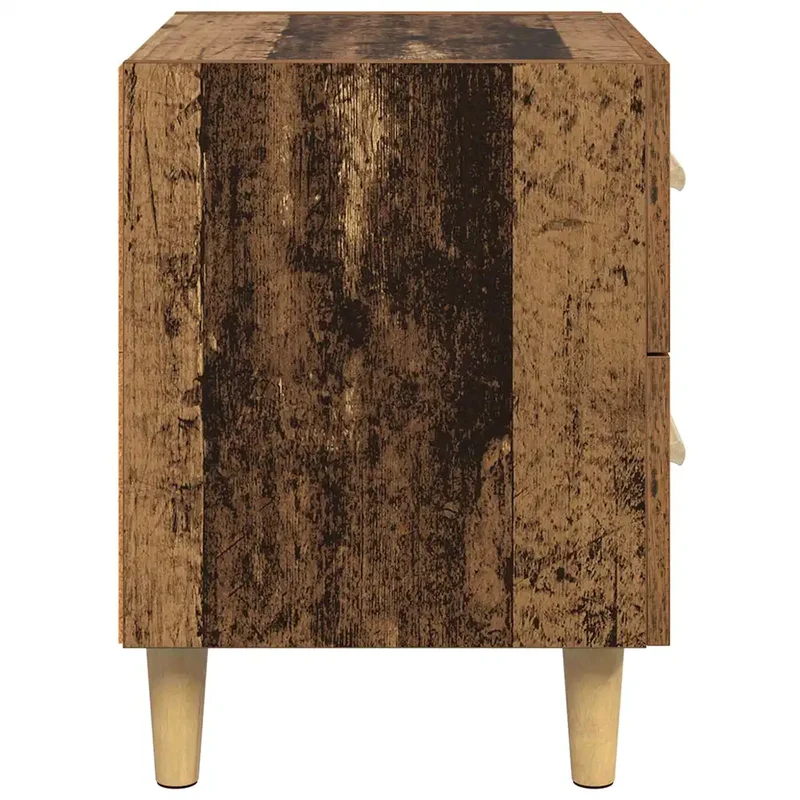 Armoire de lit design rustique rangement pratique 40 x 35 x 47 cm en bois ancien 02_0052675