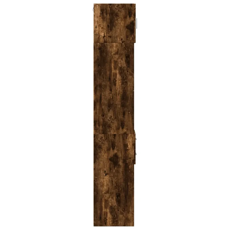 Armoire de rangement mince 30 x 42,5 x 225 cm grand espace de stockage salle bain cuisine en bois d'ingénierie chêne fumé 02_0055556
