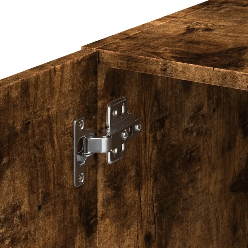 Armoire de rangement mince 30 x 42,5 x 225 cm grand espace de stockage salle bain cuisine en bois d'ingénierie chêne fumé 02_0055556