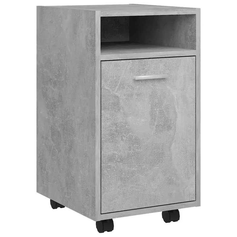 Armoire latérale mobile avec étagère 33 x 38 x 60 cm en bois d'ingénierie gris béton 02_0047777