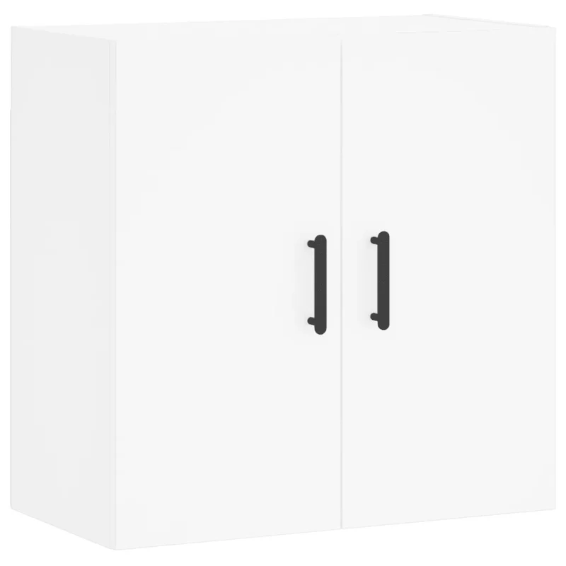 Armoire murale blanche rangement pratique 60 x 31 x 60 cm design épuré en bois d'ingénierie blanc 02_0048809