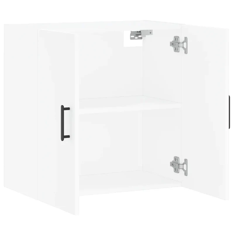 Armoire murale blanche rangement pratique 60 x 31 x 60 cm design épuré en bois d'ingénierie blanc 02_0048809