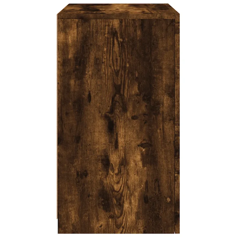 Armoire latérale avec éclairage LED moderne espace de rangement 41 x 37 x 67 cm en bois d'ingénierie chêne fumé 02_0049371