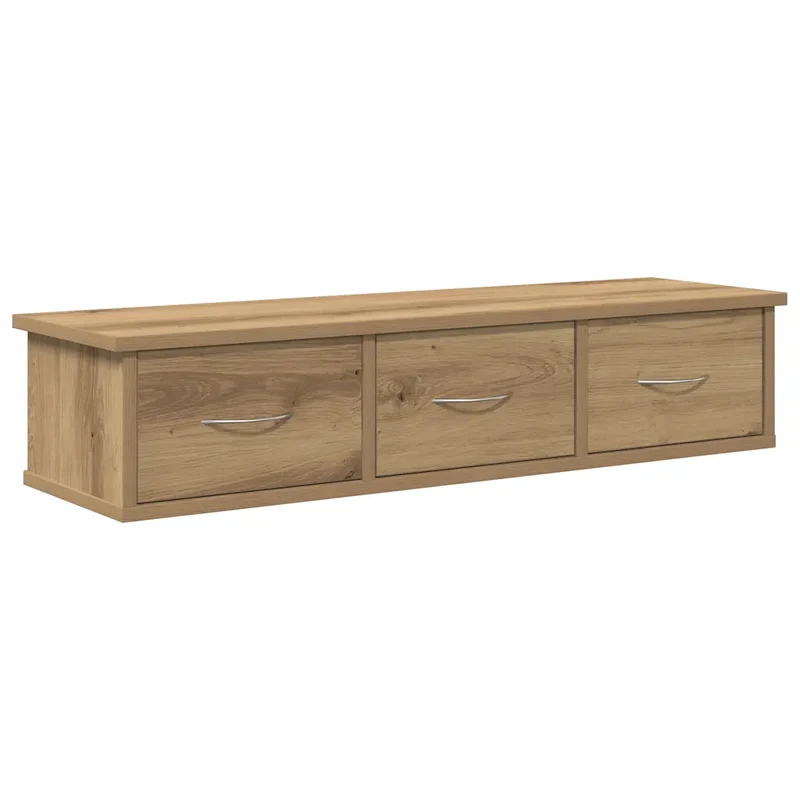 Armoire murale pratique avec tiroirs 88 x 26 x 18 cm design élégant en bois d'ingénierie chêne artisanal 02_0050691