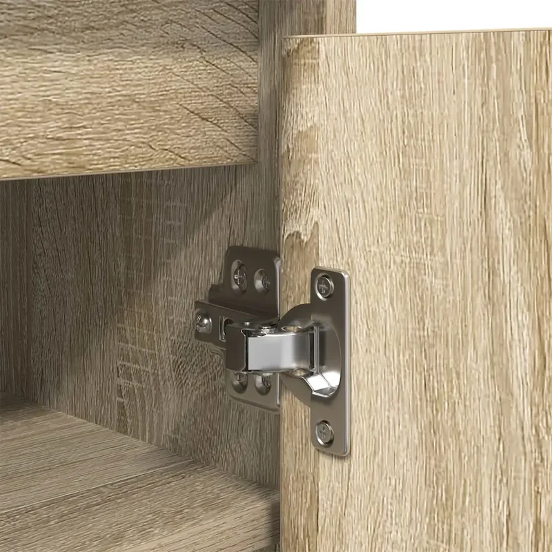 Armoire à chaussures moderne avec 8 étagères rangement pratique 57 x 34 x 76 cm en bois d'ingénierie chêne sonoma 02_0051771