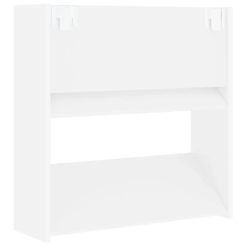Lot de 4 armoires à chaussures murales modernes 60 x 18 x 60 cm gain de place entrée en bois d'ingénierie blanc 02_0047885
