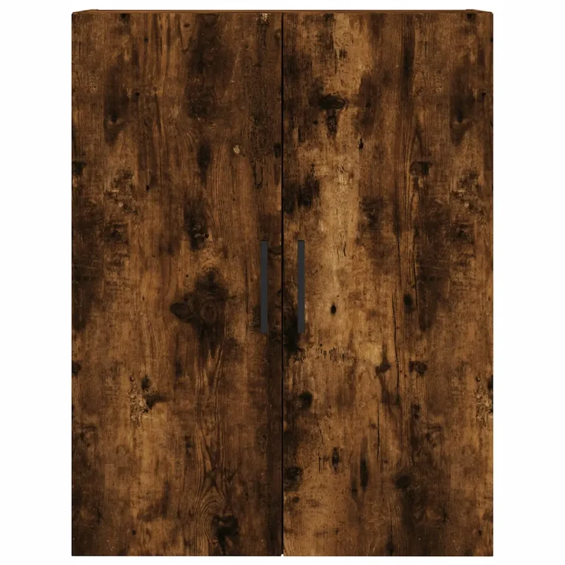 Armoire murale en bois d'ingénierie chêne fumé 69,5 x 34 x 90 cm grand espace de rangement design contemporain 02_0048600