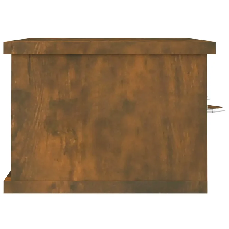 Armoire murale pratique chêne fumé 60 x 26 x 18 cm ample rangement design contemporain en bois d'ingénierie chêne fumé 02_0048126