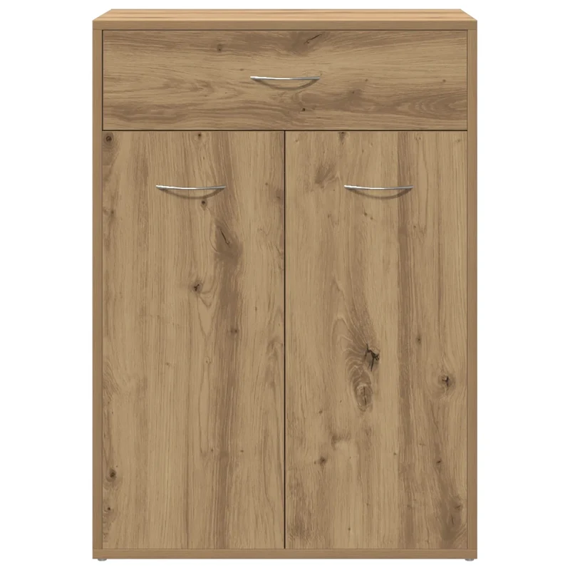 Armoire à chaussures avec portes et tiroir 60 x 35 x 84 cm grand espace de rangement moderne en bois d'ingénierie chêne artisanal 02_0050694