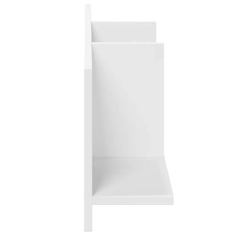 Armoire murale flottante moderne gain de place 100 x 16,5 x 30 cm en bois d'ingénierie blanc 02_0050586
