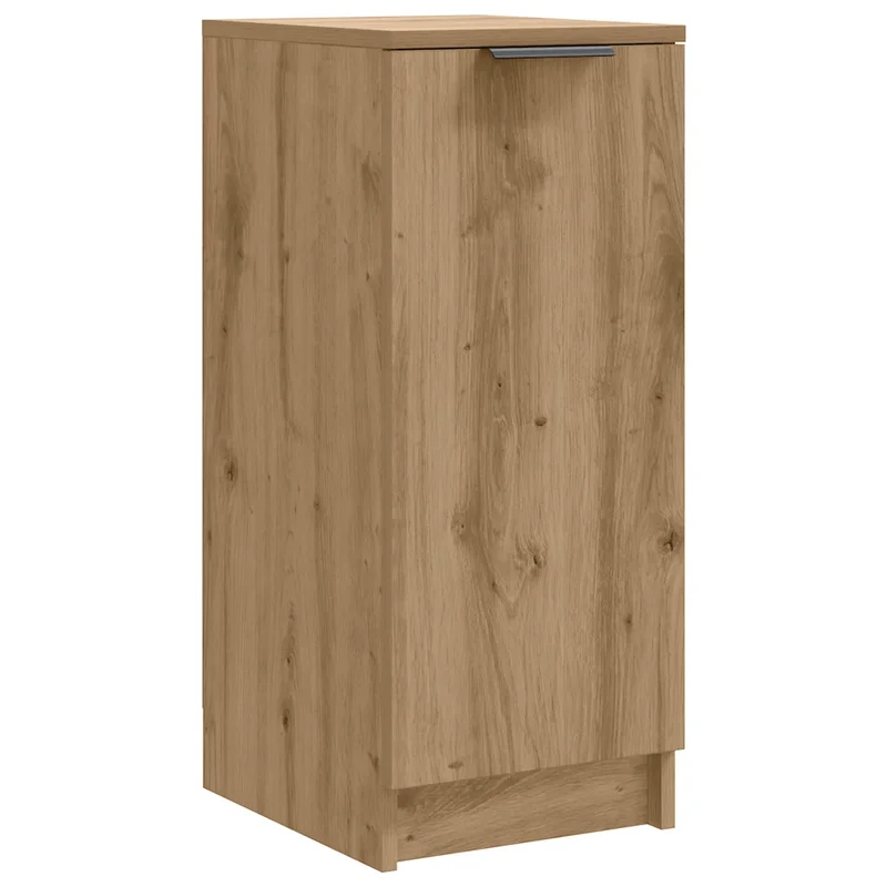 Armoire à chaussures avec porte 29,5 x 35 x 70 cm pratique 4 étagères style chêne artisanal en bois d'ingénierie 02_0050991