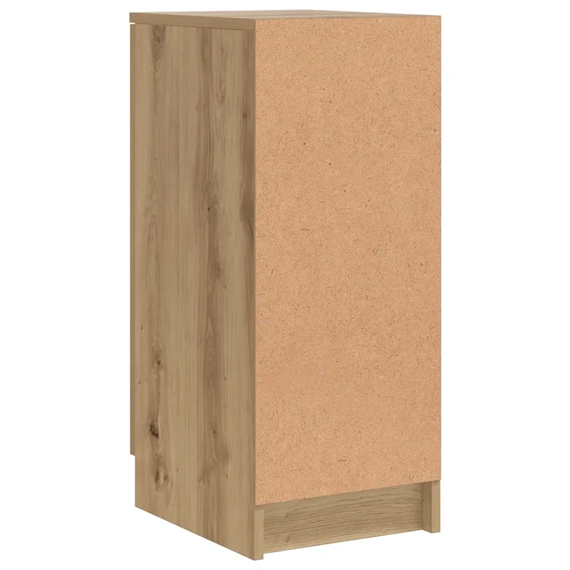 Armoire à chaussures avec porte 29,5 x 35 x 70 cm pratique 4 étagères style chêne artisanal en bois d'ingénierie 02_0050991