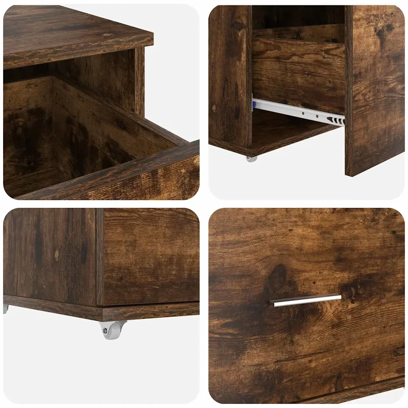 Armoire moderne à tiroirs pour rangement 55 x 45 x 31 cm style contemporain en bois d'ingénierie chêne fumé 02_0052197