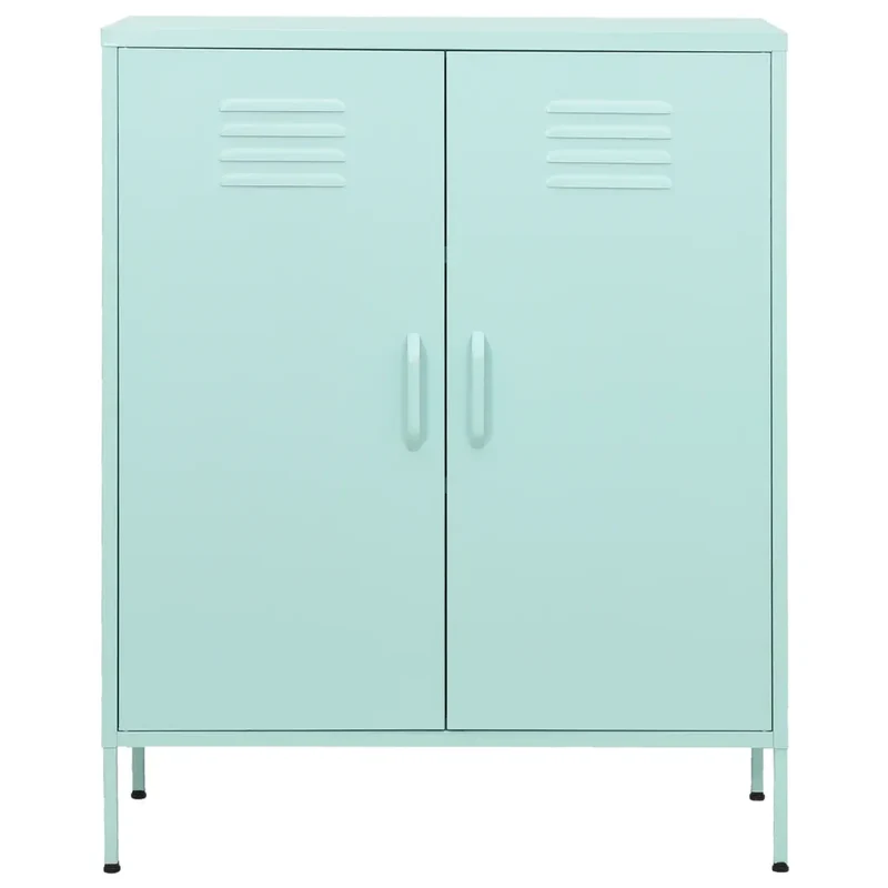 Armoire de rangement moderne design pratique 80 x 35 x 101,5 cm en acier menthe 02_0046858