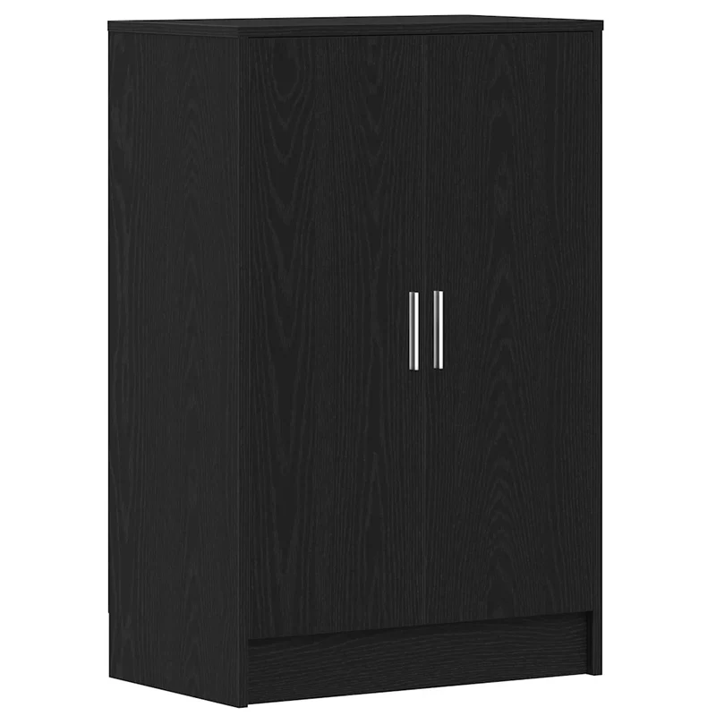 Armoire à chaussures élégante rangement pratique 60 x 35 x 92 cm en bois d'ingénierie noir 02_0051801