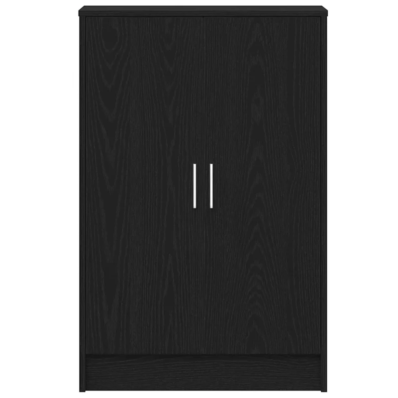 Armoire à chaussures élégante rangement pratique 60 x 35 x 92 cm en bois d'ingénierie noir 02_0051801