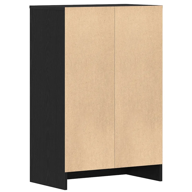 Armoire à chaussures élégante rangement pratique 60 x 35 x 92 cm en bois d'ingénierie noir 02_0051801
