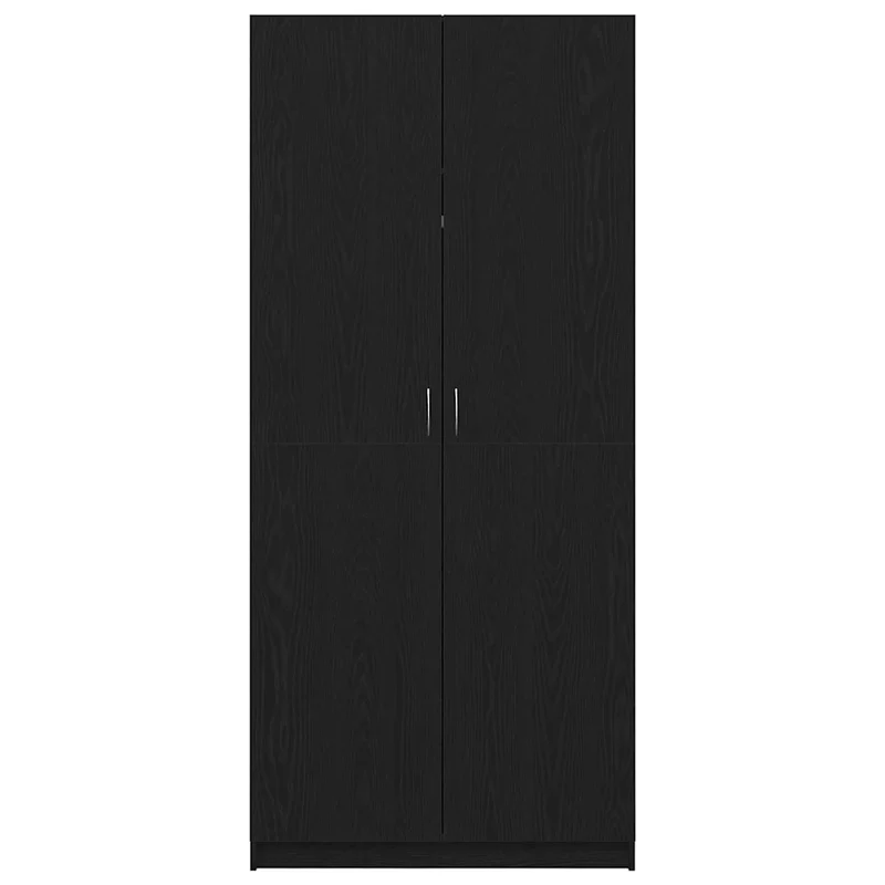 Armoire moderne style contemporain 90 x 52 x 200 cm pratique et élégante en bois d'ingénierie chêne noir 02_0051864