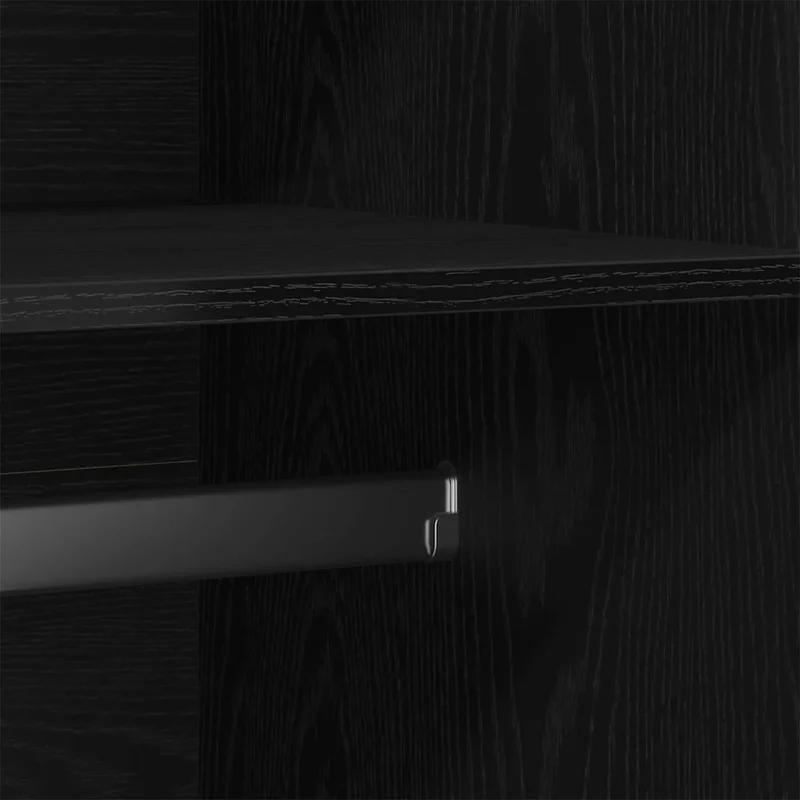 Armoire moderne style contemporain 90 x 52 x 200 cm pratique et élégante en bois d'ingénierie chêne noir 02_0051864