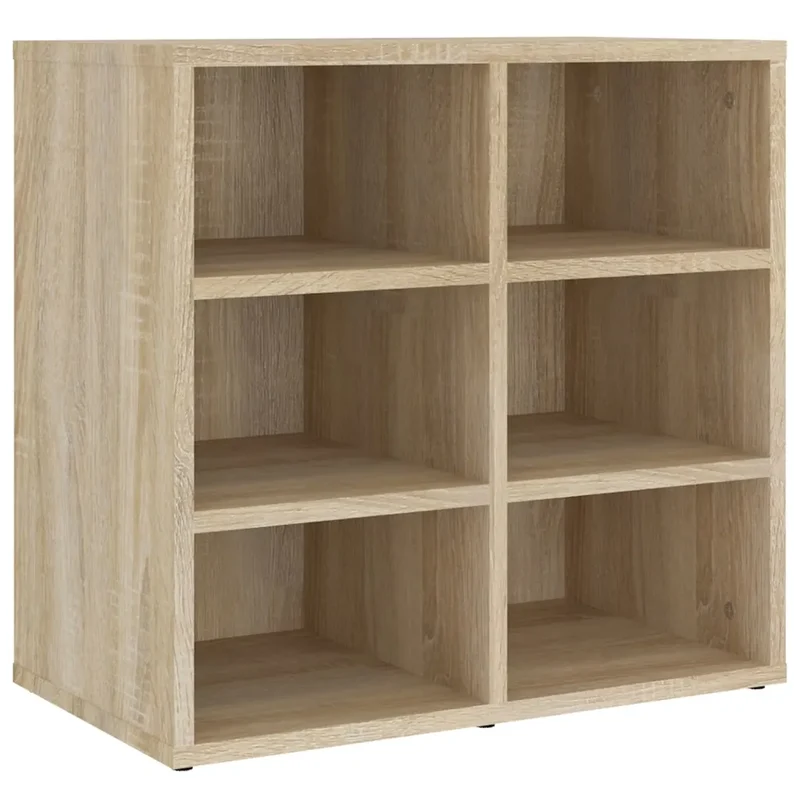 Armoire à chaussures élégante 52,5 x 30 x 50 cm avec 6 compartiments pratique murale en bois d'ingénierie chêne sonoma 02_0047940