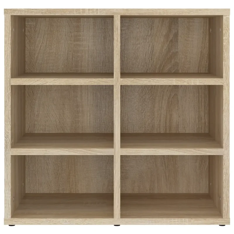 Armoire à chaussures élégante 52,5 x 30 x 50 cm avec 6 compartiments pratique murale en bois d'ingénierie chêne sonoma 02_0047940