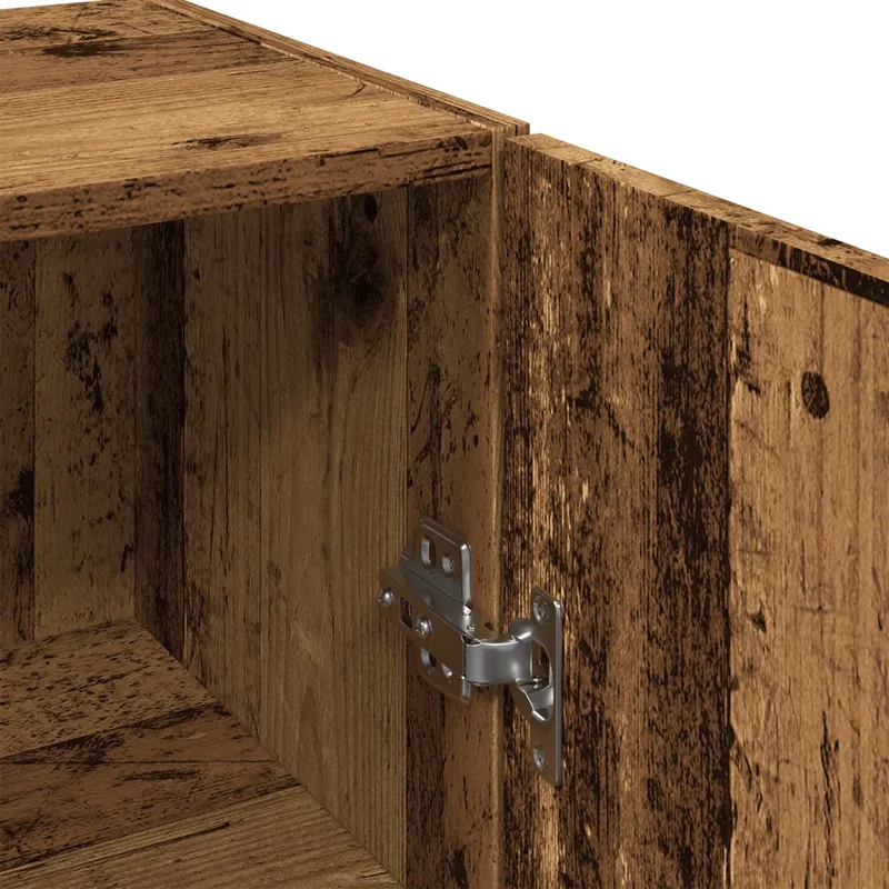 Armoire murale vintage design intemporel espace rangement 34,5 x 34 x 90 cm en bois d'ingénierie vieux bois 02_0051152