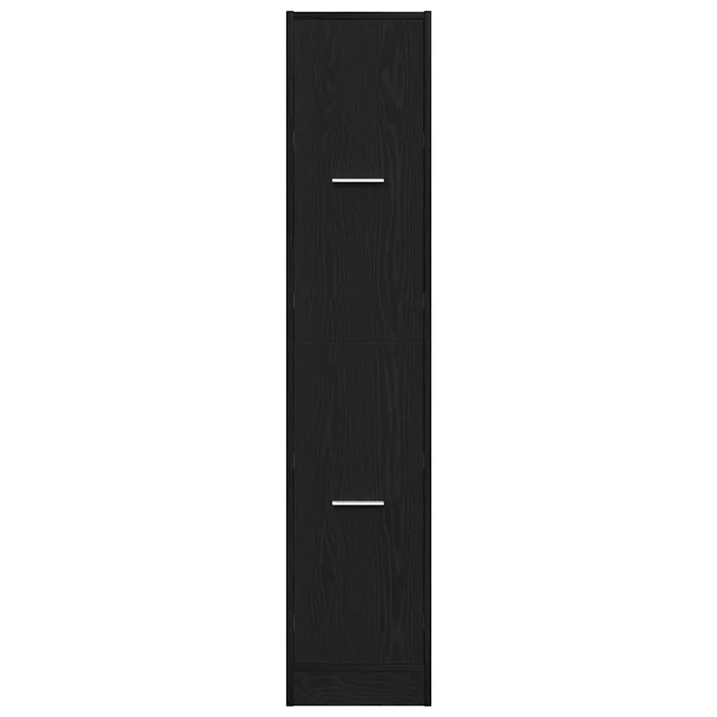 Armoire d'apothicaire multifonctionnelle rangement 30 x 41 x 144,5 cm en bois d'ingénierie chêne noir 02_0051799
