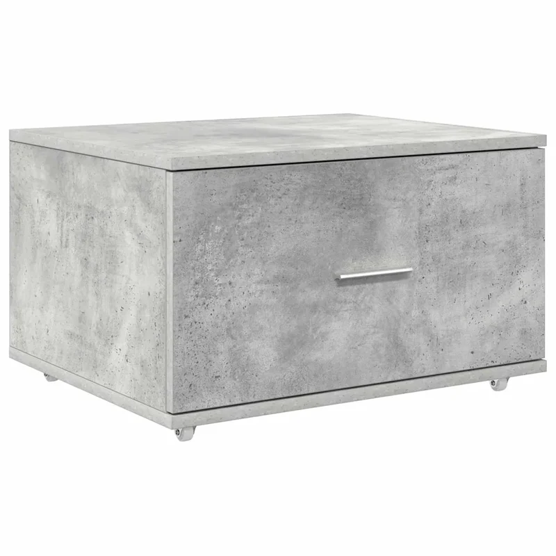 Armoire à tiroirs moderne compacte 55 x 45 x 31 cm rangement pratique style contemporain en bois gris béton 02_0052196