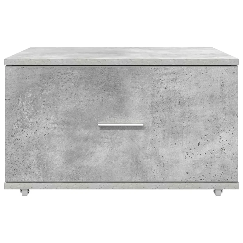 Armoire à tiroirs moderne compacte 55 x 45 x 31 cm rangement pratique style contemporain en bois gris béton 02_0052196