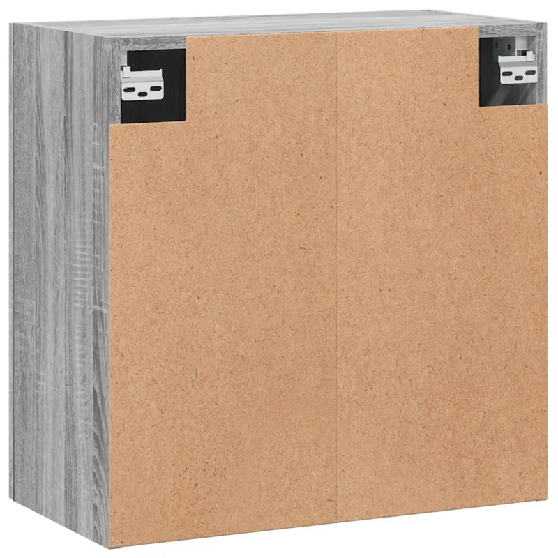 Armoire murale flottante moderne rangement pratique 60 x 31 x 60 cm en bois d'ingénierie gris 02_0048807