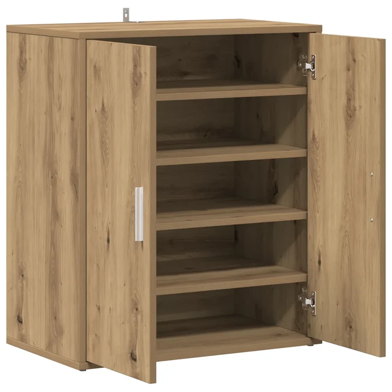 Armoire à chaussures 60 x 35 x 70 cm avec 5 étagères pratique moderne style chêne artisanal en bois d'ingénierie 02_0050910
