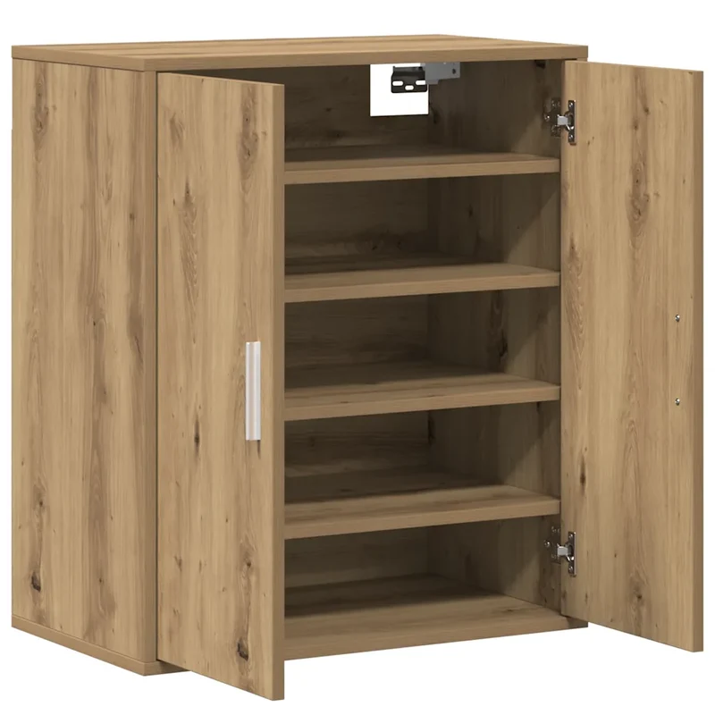 Armoire à chaussures 60 x 35 x 70 cm avec 5 étagères pratique moderne style chêne artisanal en bois d'ingénierie 02_0050910