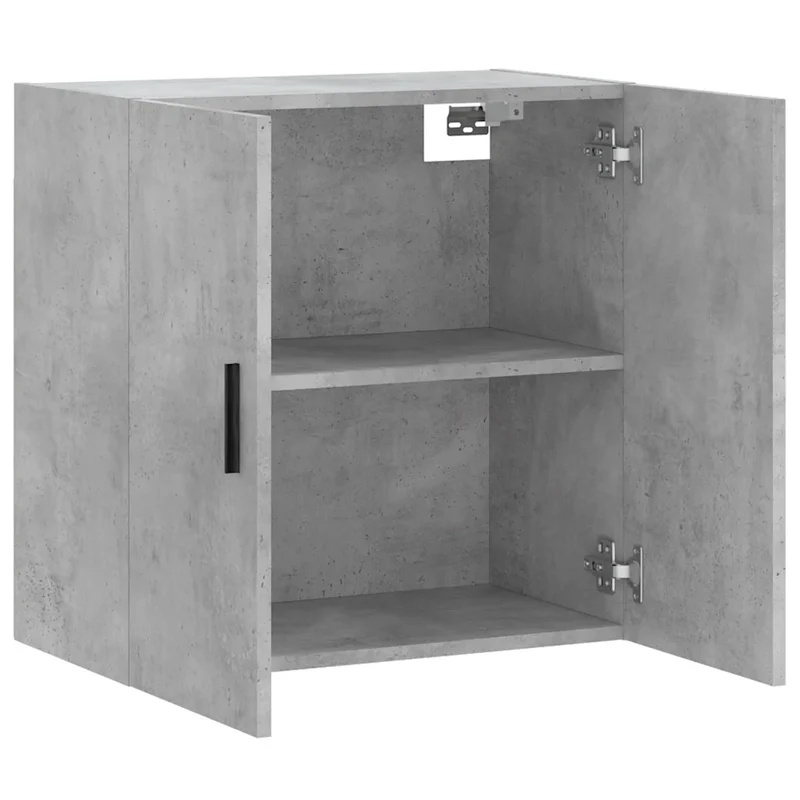 Armoire murale flottante fonctionnelle style moderne 60 x 31 x 60 cm en bois d'ingénierie gris béton 02_0048817