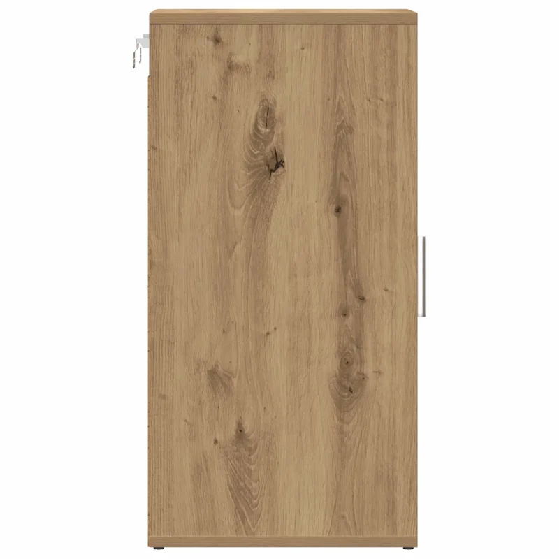 Lot de 2 armoires à chaussures 32 x 35 x 70 cm avec porte rangement pratique style chêne artisanal en bois 02_0050918