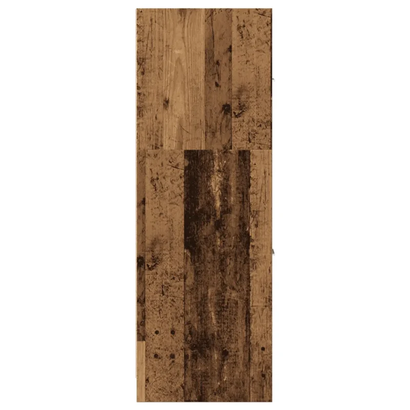 Armoire d'apothicaire multifonctionnelle rangement 40 x 41 x 118 cm finition vintage en bois d'ingénierie vieux bois 02_0050644