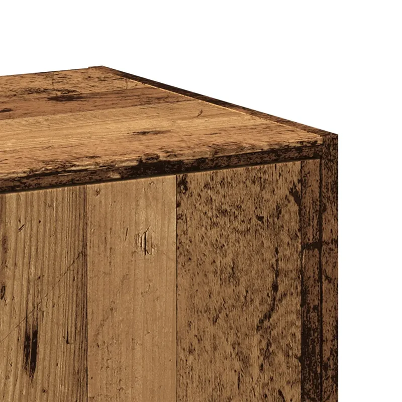 Armoire d'apothicaire multifonctionnelle rangement 40 x 41 x 118 cm finition vintage en bois d'ingénierie vieux bois 02_0050644