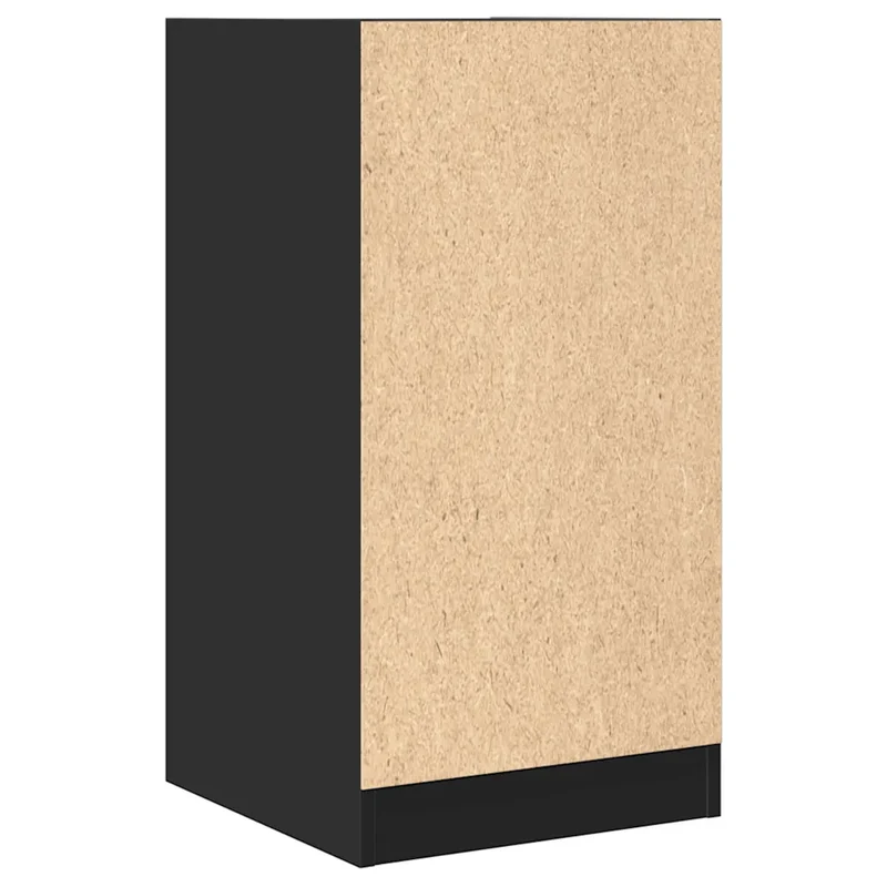Armoire d'apothicaire multifonctionnelle noire 40 x 41 x 77,5 cm design classique en bois d'ingénierie noir 02_0050629