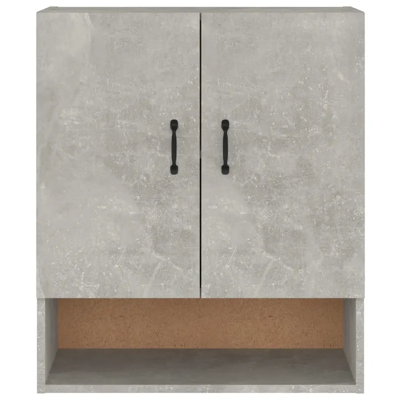 Armoire murale pratique design moderne 60 x 31 x 70 cm rangement optimisé en bois gris béton 02_0048048