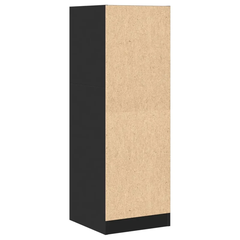 Armoire d'apothicaire multifonctionnelle rangement bureau 40 x 41 x 118 cm en bois d'ingénierie noir 02_0050638