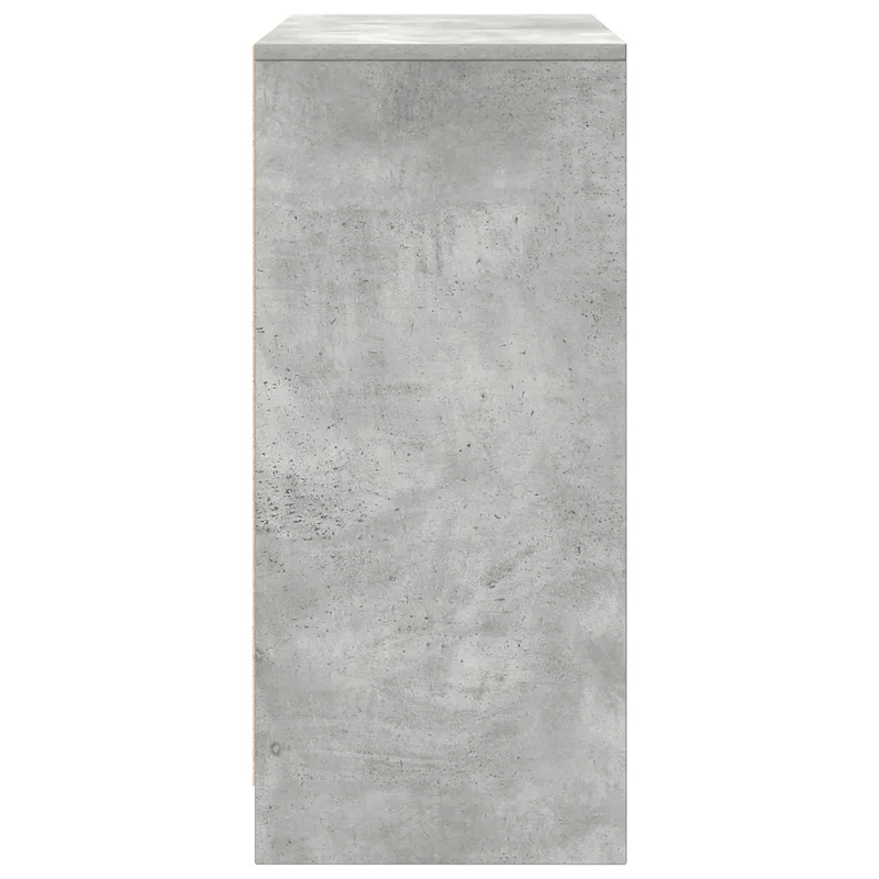 Armoire à chaussures avec 2 portes et 8 étagères 57 x 34 x 76 cm style moderne finition pratique en bois d'ingénierie gris béton 02_0051772