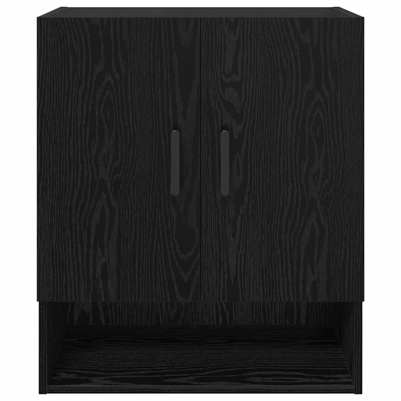 Armoire murale moderne rangement polyvalent 60 x 31 x 70 cm en bois d'ingénierie chêne noir 02_0052490