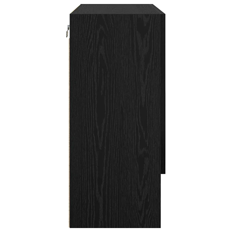 Armoire murale moderne rangement polyvalent 60 x 31 x 70 cm en bois d'ingénierie chêne noir 02_0052490