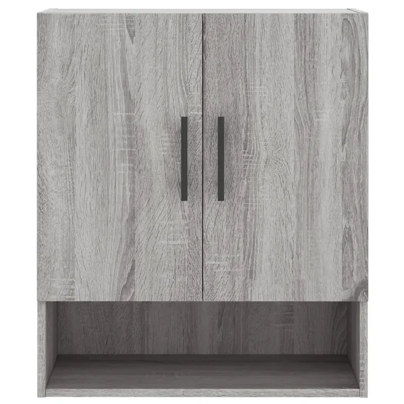 Armoire murale moderne 60 x 31 x 70 cm grand espace de rangement décoratif en bois d'ingénierie gris sonoma 02_0048784