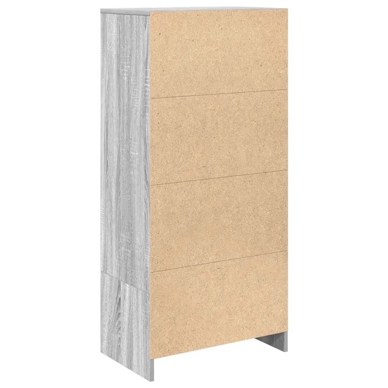 Armoire de rangement polyvalente 55,5 x 34 x 119,5 cm pratique style moderne en bois d'ingénierie sonoma gris 02_0051713